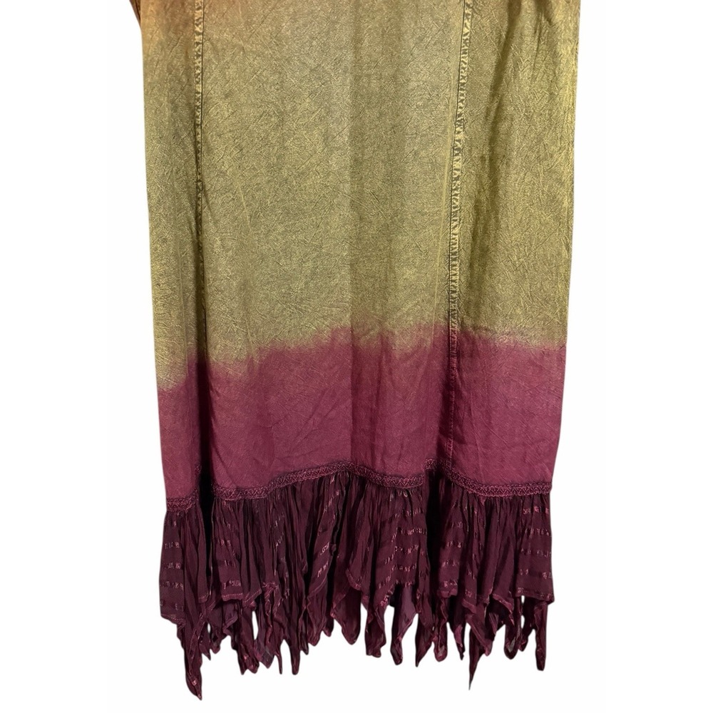 Shoreline Long-Sleeved, Ombre-Dyed, Embellished Boho-Style Maxi Dress Women's OS - Picture 6 of 12